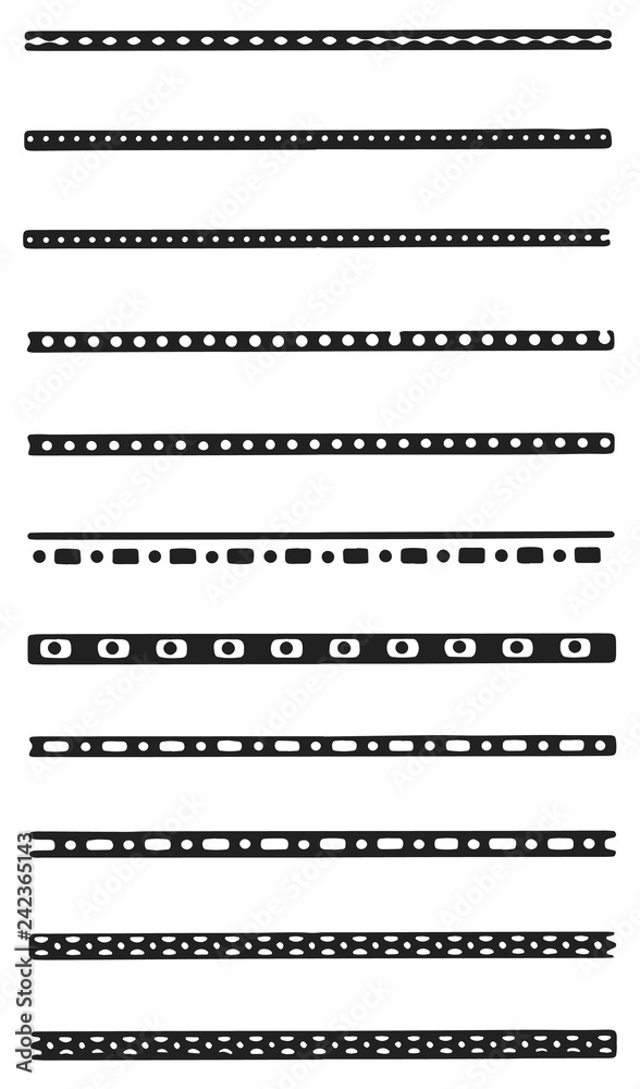 Fototapeta premium borders and divider set #vector design decoration elements