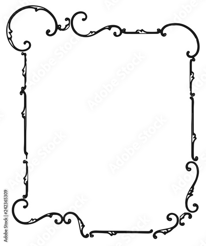 Vintage frame decoration design element #isolated #vector