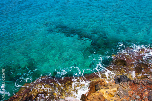 Sea coast aerial view