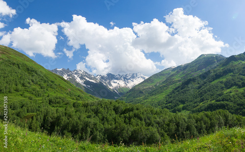 Mountain valley in Svaneti, Georgia