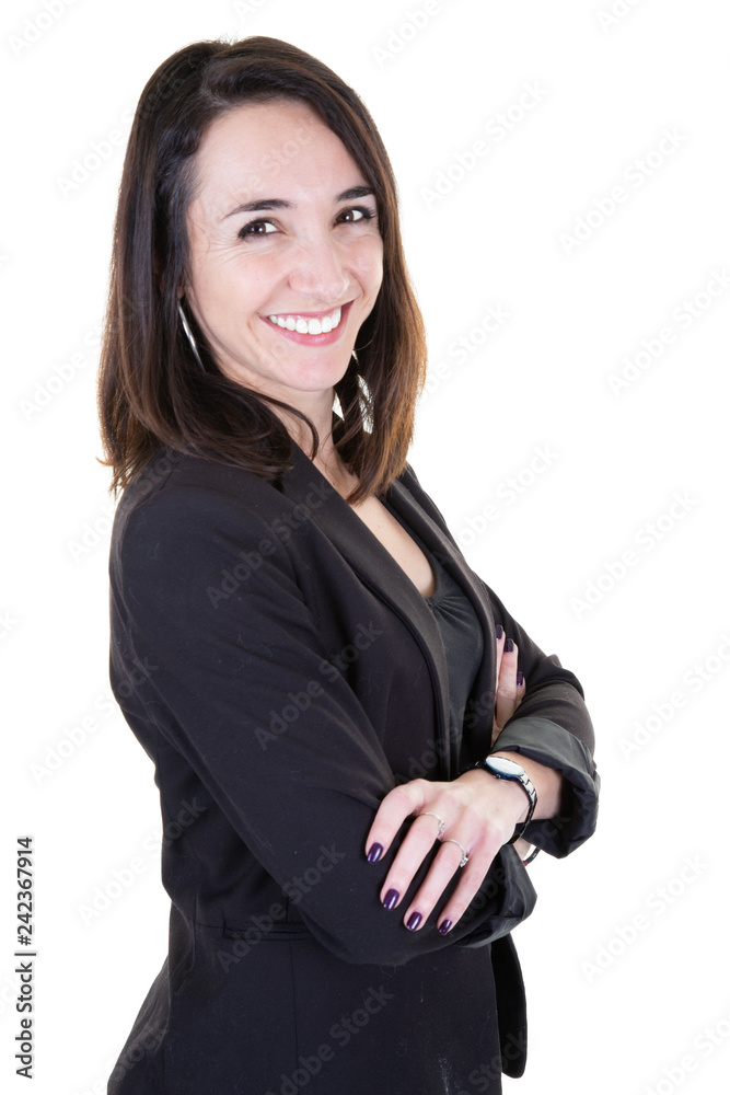 crossed arms business woman happy smiling cute pretty crossed arms business woman happy smiling cute pretty