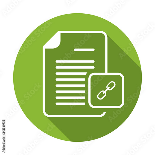 Document file hyperlink internet link page weblink icon. Vector icon