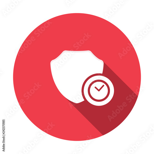 Firewall protect protection security shield time timeout icon. Vector illustration