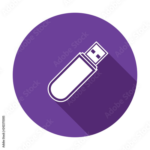 Disk drive flash pendrive storage usb icon. Vector illustration