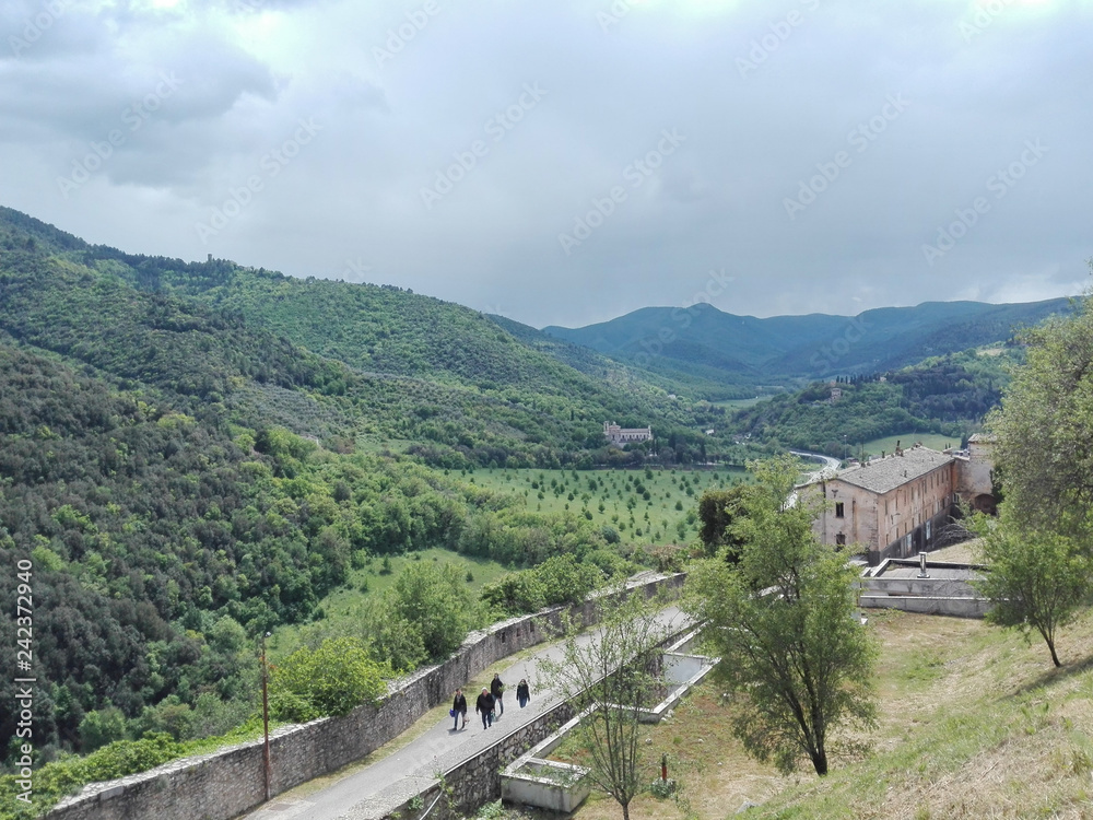 View of Spoleto in Umbria, Italy.