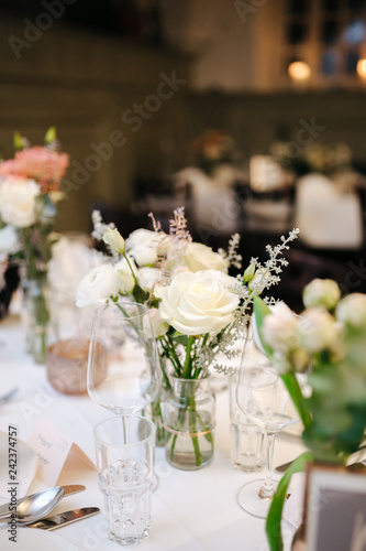 Table decorations at a wedding © Dennis