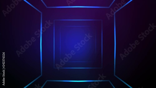 Neon lights, abstract seamless background, looped animation, fluorescent ultraviolet light, glowing neon lines, cubes , modern colorful art