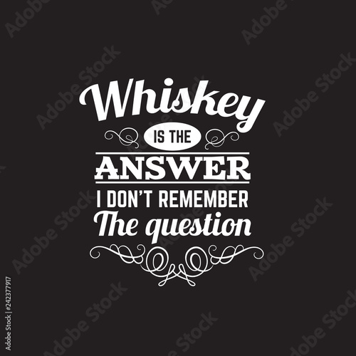 Vector quote typographical background about whiskey. Template for business card poster and banner.