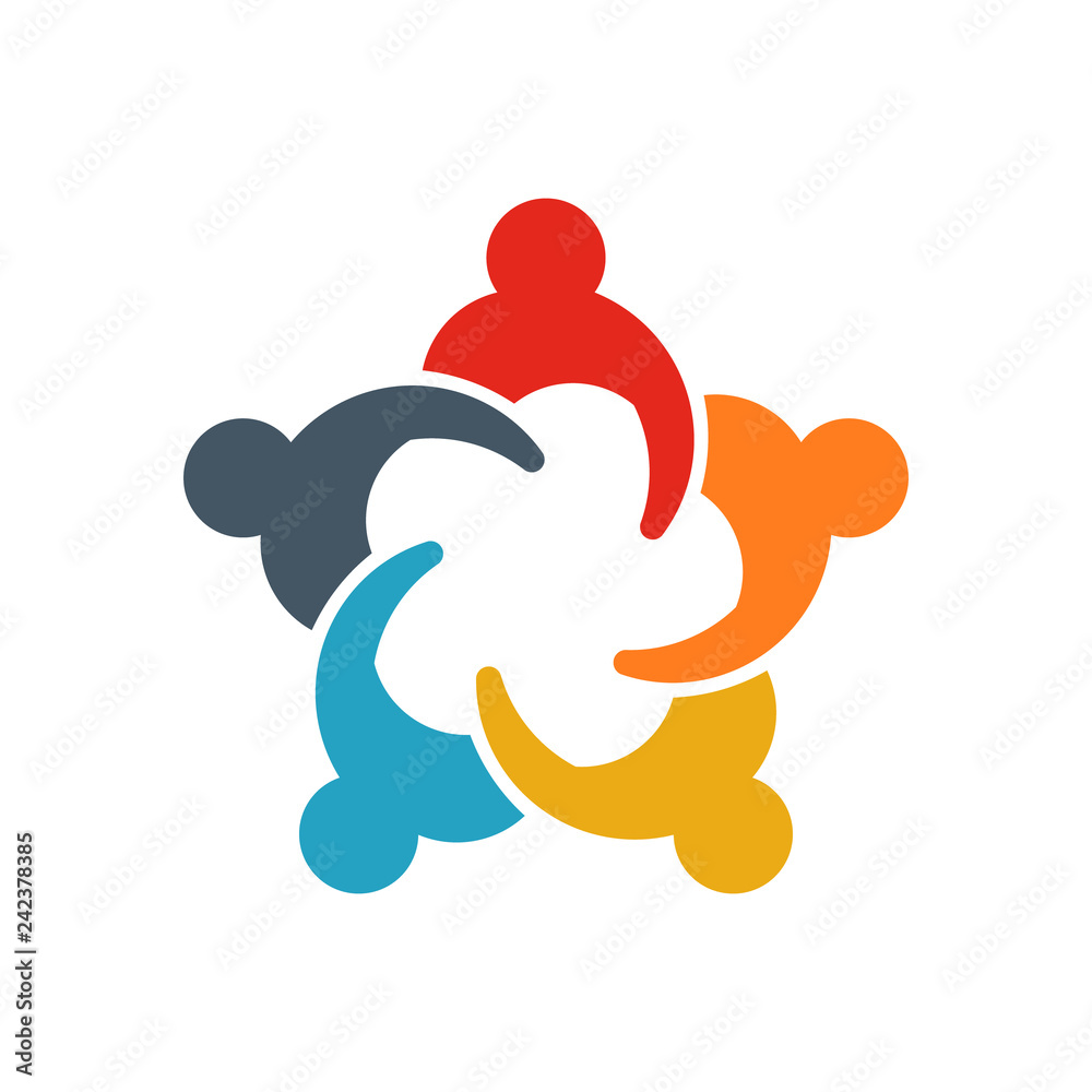 Group of Business People. Business People in a Meeting and Sharing Ideas. Logo illustration Group of Business People. Business People in a Meeting and Sharing Ideas. Logo illustration