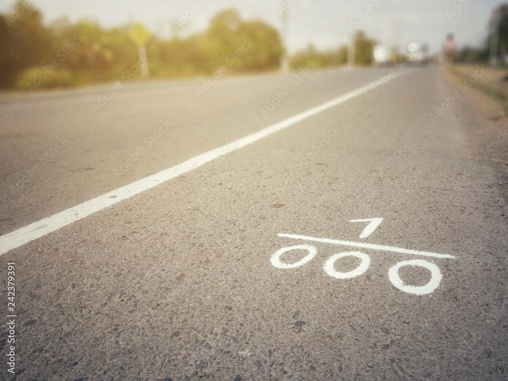 Fototapeta premium road marking on road