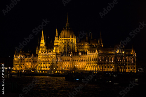 Night landscape in gothic Budapest © Mykhailo