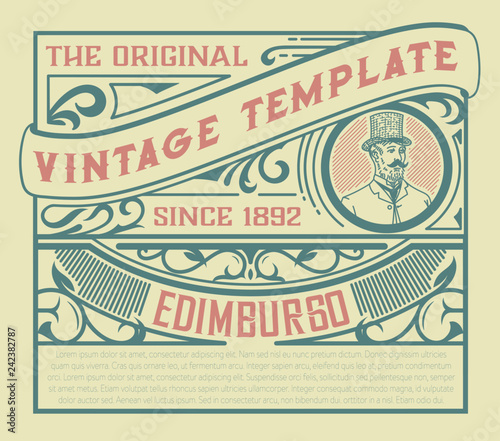 Gentleman vintage label