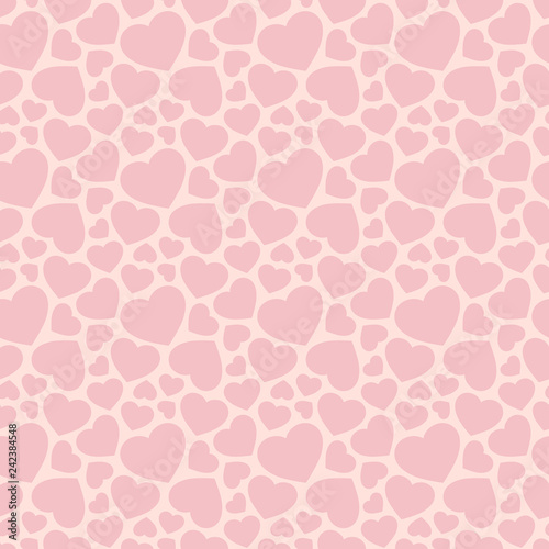 Love romantic seamless pattern with tiny pink hearts. Valentines day background