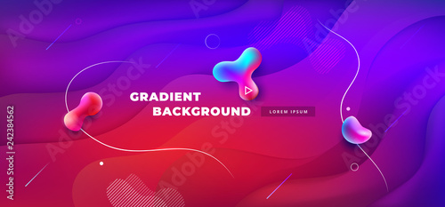 Liquid color background design. Fluid gradient shapes composition. Futuristic design posters. Eps10 vector.