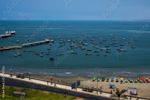 Fish boat in Lima coast