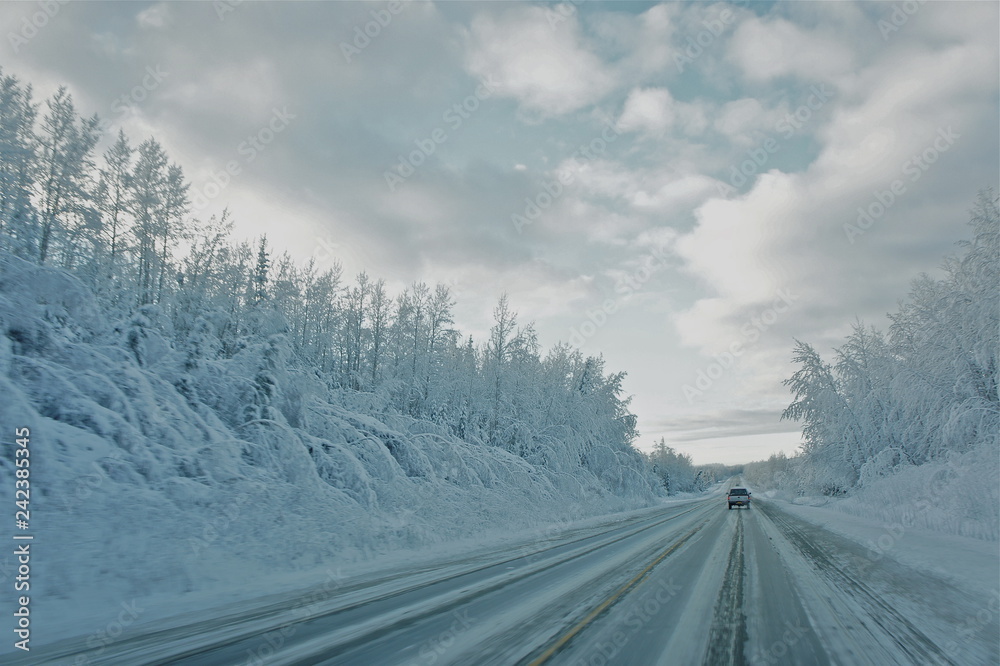 Winter driving conditions in Alaska Winter driving conditions in Alaska