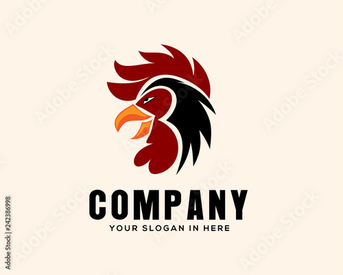Angry roster traditional template logo design inspiration