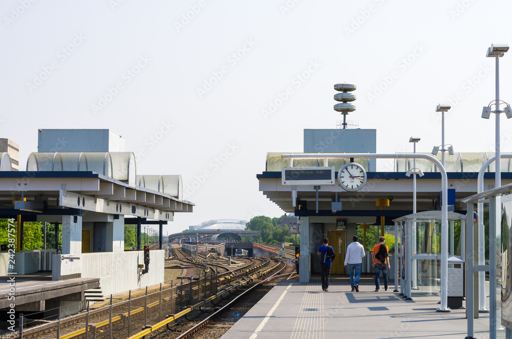 Fototapeta premium Train station in Amsterdam