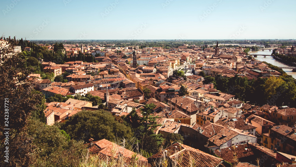The city of Verona from above