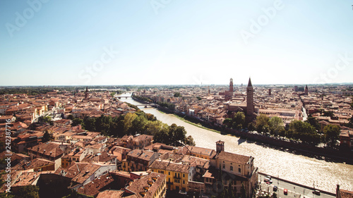 The city of Verona from above