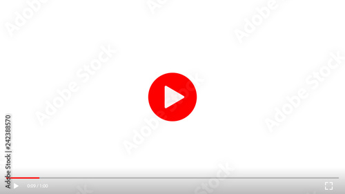 Play video sign vector on transparent background.