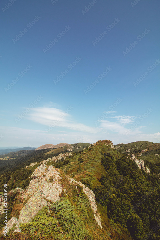 Mountain from the chain of the Carpathian Mountains in Romania