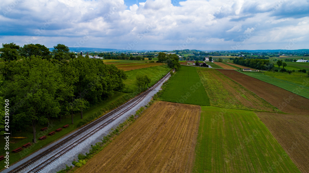 Ariel View waiting for Train