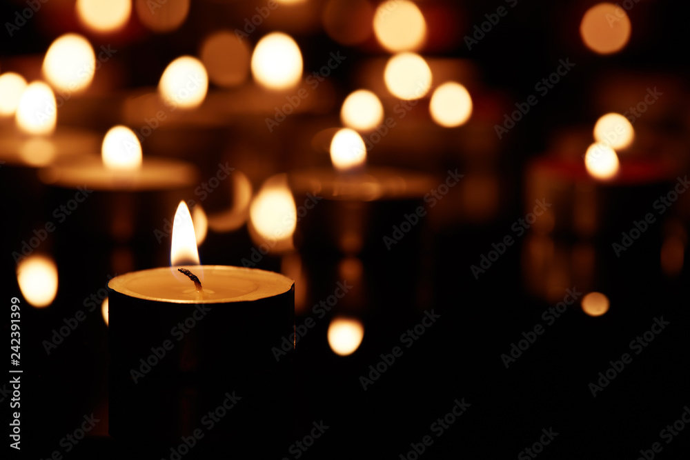 Background from burning candles