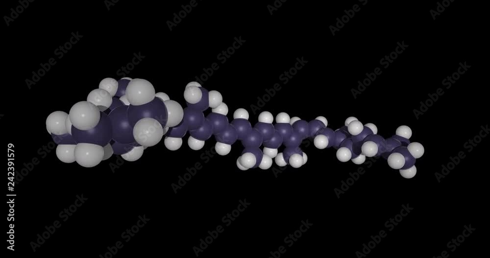 Vidéo Stock 3d chemical structure of lycopene molecule, carotenoid