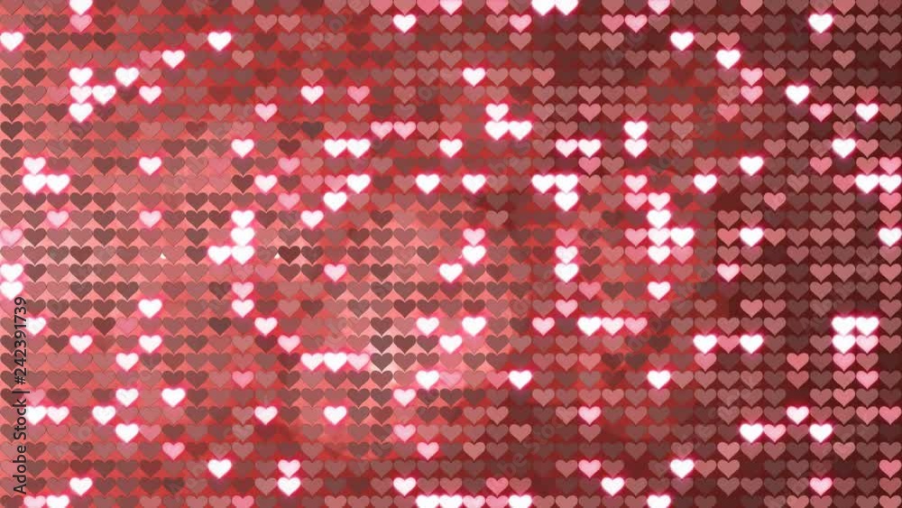 Rose gold heart Valentine's Day glitter texture. Seamless loop ...