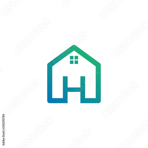 letter h architect, home, construction creative logo template