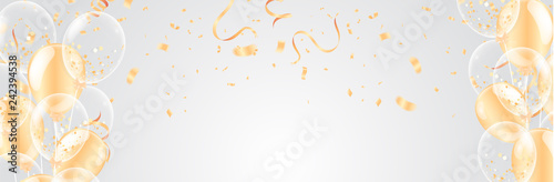 Leinwand Poster Color flying balloons isolated on