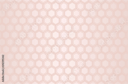 Japanese traditional hexagonal geometric pattern vector background pink