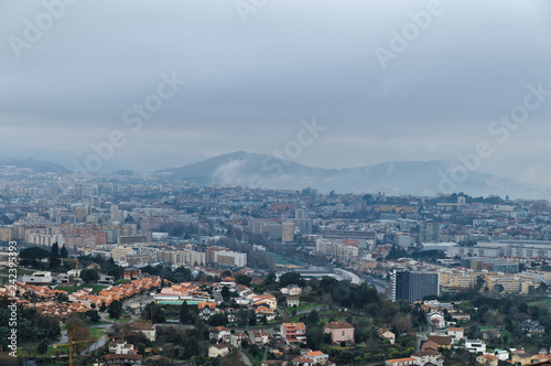 Overview of the city of Braga from Bom Jesus sanctuary