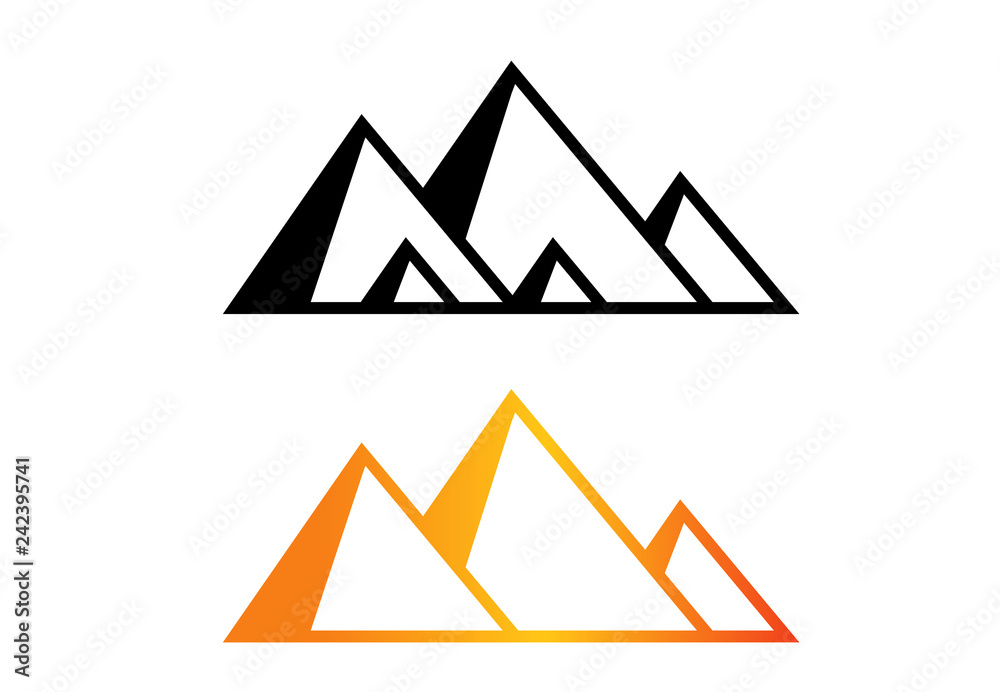 Great Pyramid of Giza logo and icon, vector art Great Pyramid of Giza logo and icon, vector art