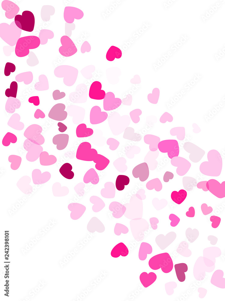 Hearts confetti flying vector background graphic design. Hearts confetti flying vector background graphic design.
