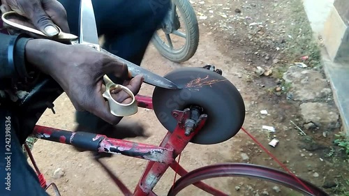 scissor sharping or maintenance with the tools