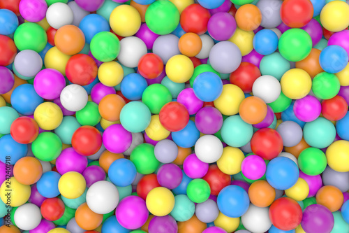 3D model multicolor spheres abstract background © mrdoggs