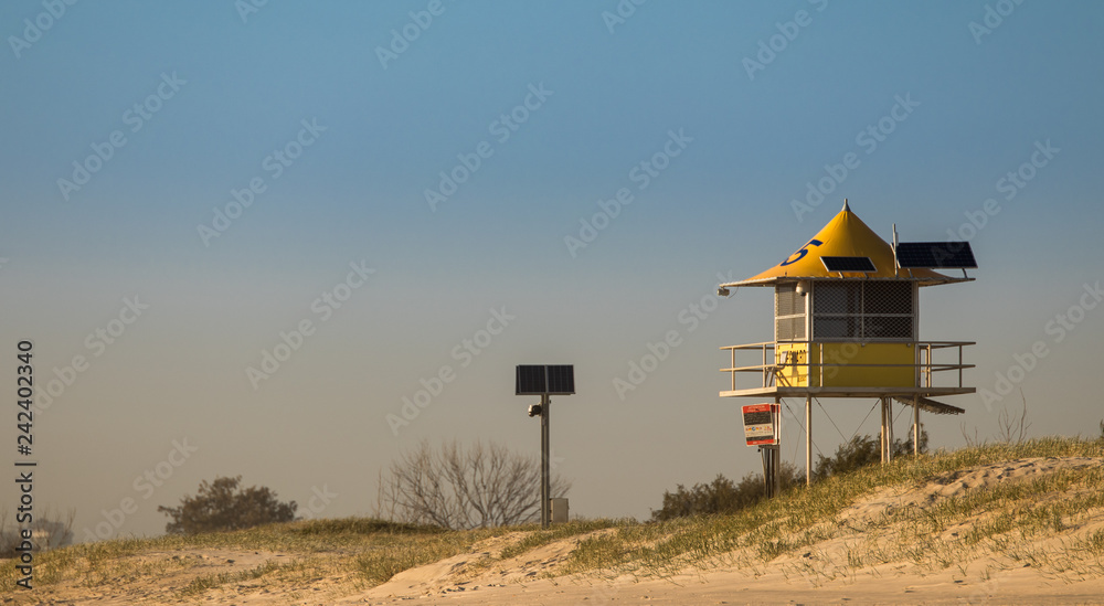 Life Guard tower on the Gold Coast Australia Life Guard tower on the Gold Coast Australia