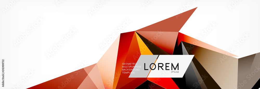 3d card on light backdrop. Abstract triangle pattern. Futuristic geometric background. 3d card on light backdrop. Abstract triangle pattern. Futuristic geometric background.