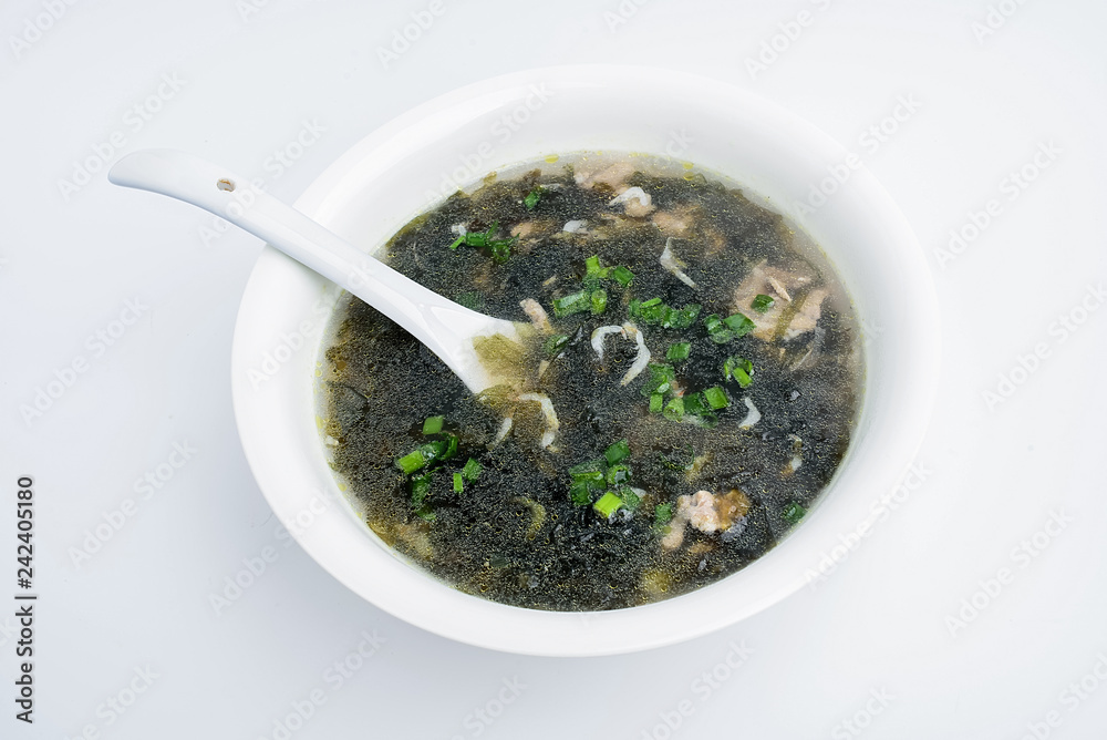 Home cooking soup - seaweed lean meat shrimp soup Home cooking soup - seaweed lean meat shrimp soup