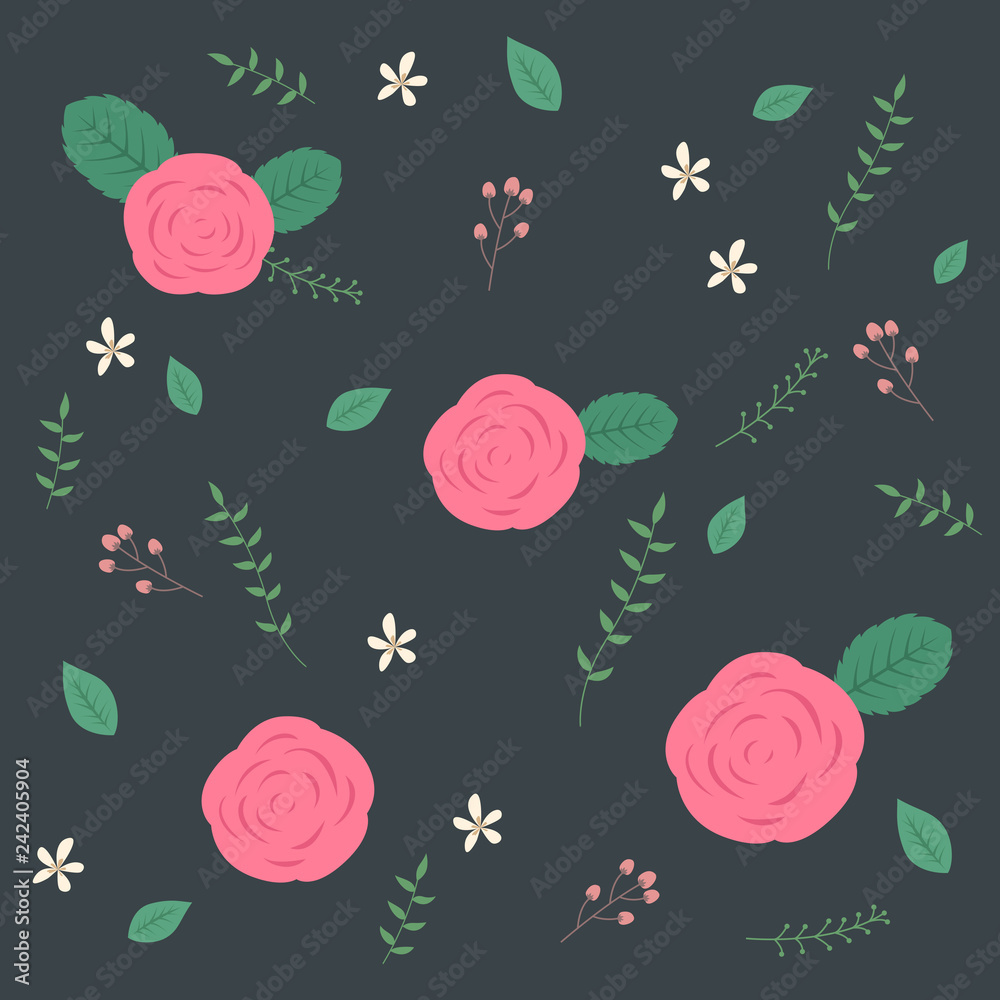 Flower pattern vector illustration.