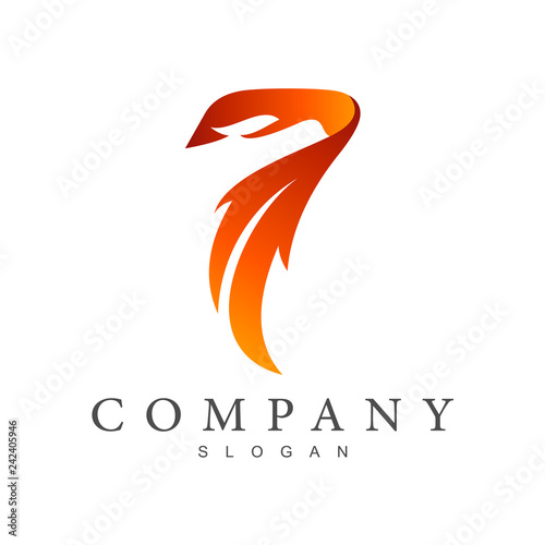 eagle + 7 creative logo design