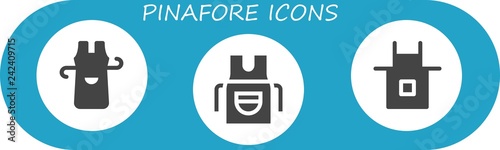 Vector icons pack of 3 filled pinafore icons