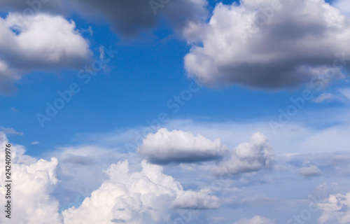 blue sky with clouds. Nature background.