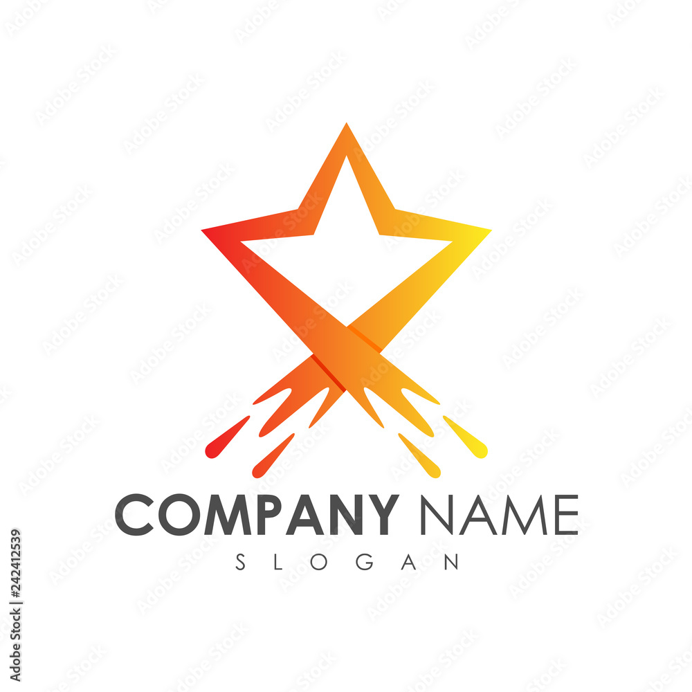 splash star logo, star launch logo design, star symbol with motion shape splash star logo, star launch logo design, star symbol with motion shape