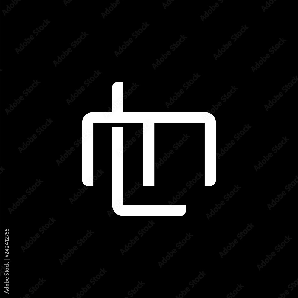 Initial letter M and L, ML, LM, overlapping interlock monogram logo, white color on black background Initial letter M and L, ML, LM, overlapping interlock monogram logo, white color on black background