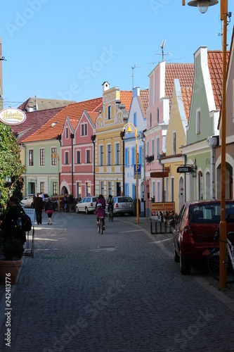 Foto Houses in historical city centre of Třeboň, South Bohemia, Czech republic