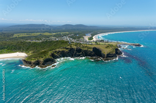 Aerial view over Crescent Head and surrounds on the Mid North Coast of New South Wales, Australia photo