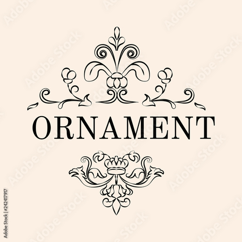 Vintage flourish ornament illustration